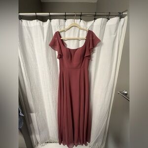 Dusty Rose Azazie dress